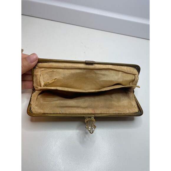 VTG MCM Gold Mesh Evening Wallet Purse W Germany - Picture 11 of 14